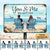 Back View Couple Sitting Beach Landscape You & Me We Got This Personalized Horizontal Metal Signs