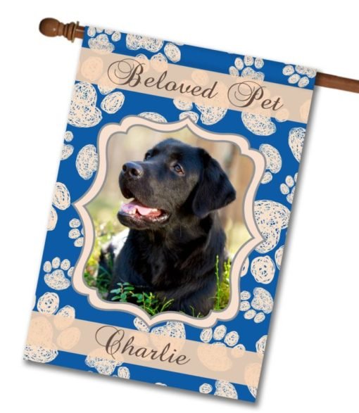 Beloved Pet – Personalized Photo & Name – Garden Flag & House Flag