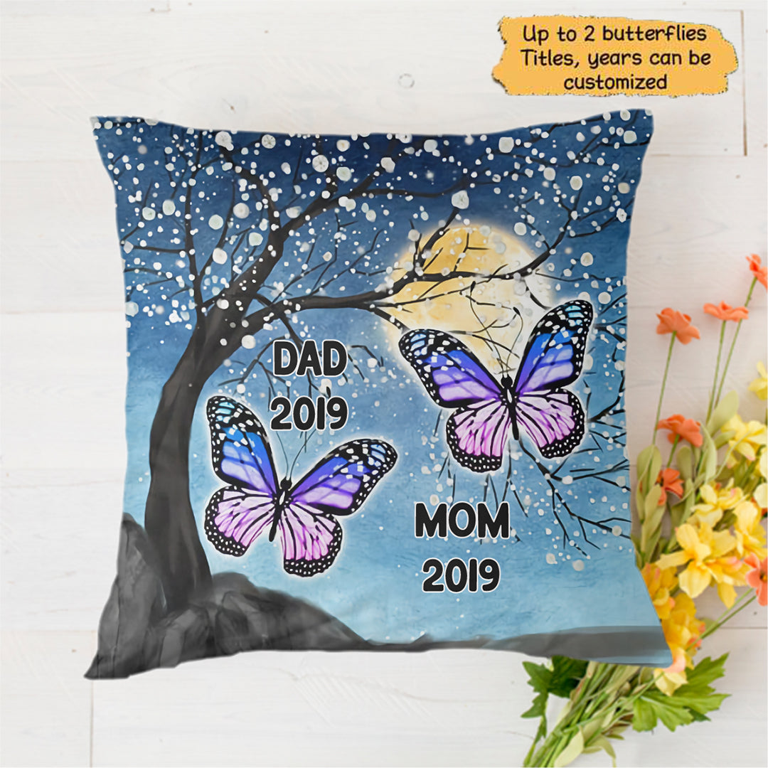 Blossom Tree Moon And Night Memorial Personalized Polyester Linen Pillow