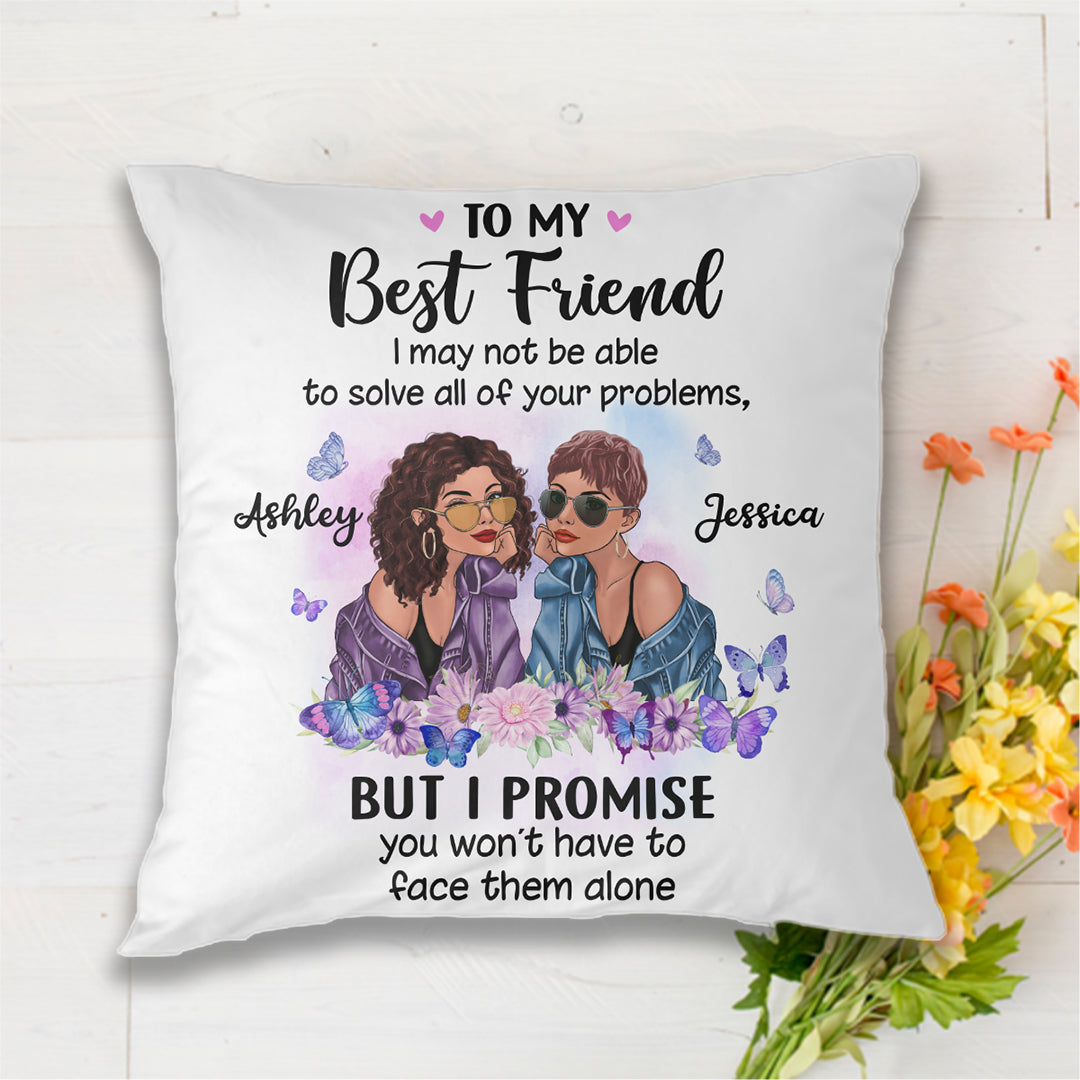 Butterflies Fashion Besties Personalized Pillow