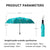Modern Flower Christmas Trees - Turquoise Brushed Polyester Umbrella No.C93SR7