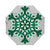 Green Snowflake Flower Pattern On White Fleece Umbrella No.CHJEXX
