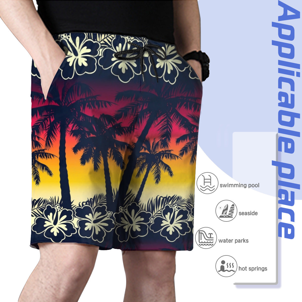 Hawaii Pattern 041 Men's Swim Trunks No.CJHARH