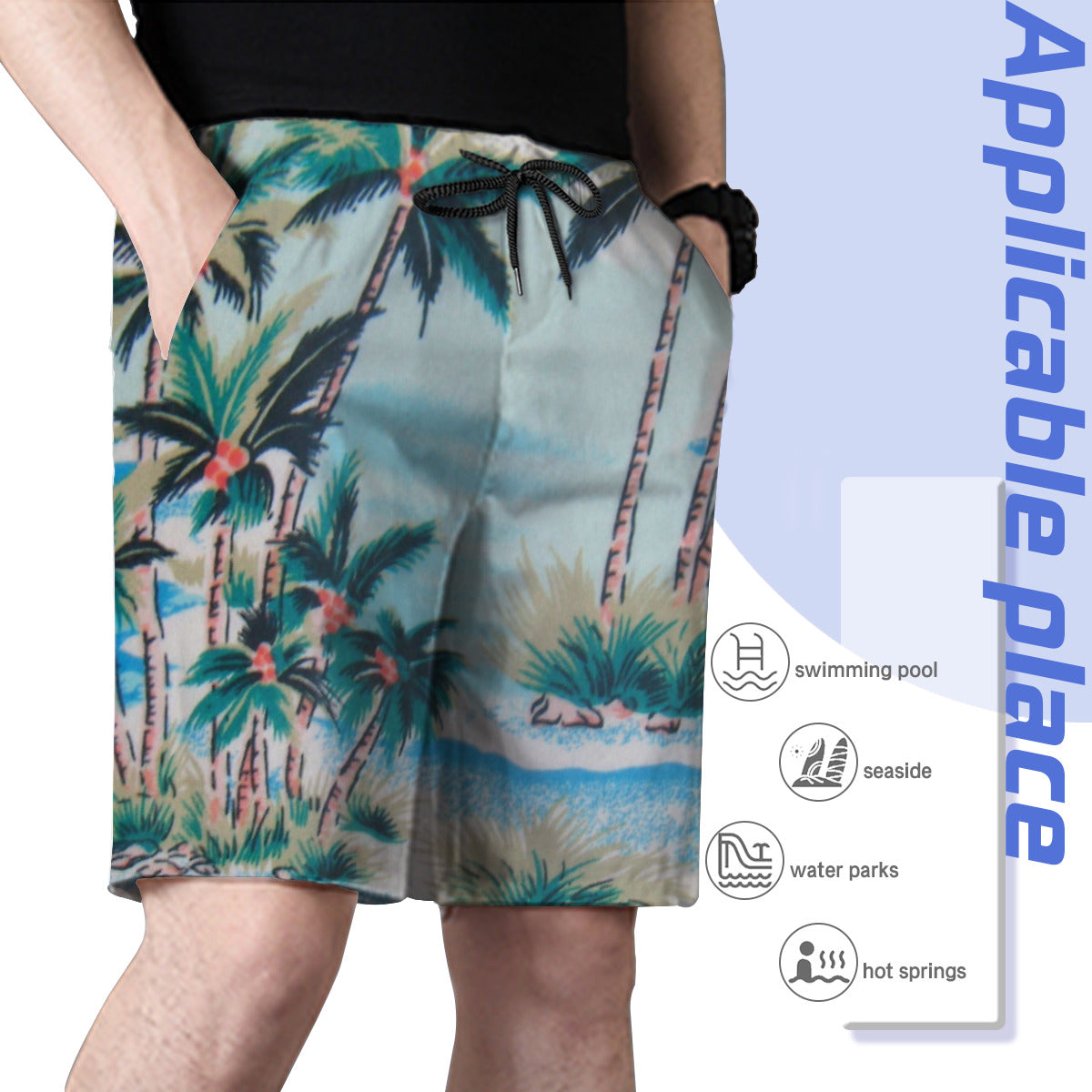 Hawaii Pattern 002 Men's Swim Trunks No.CNILPZ