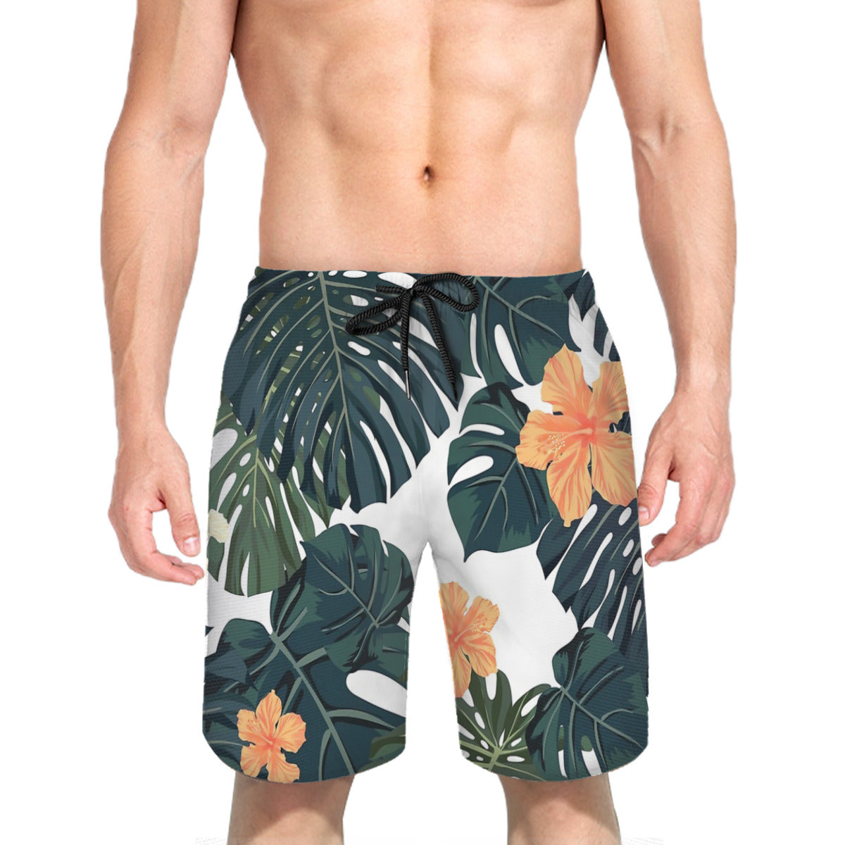 Tropical Blossom Graphic Men's Swim Trunks No.CO5TDC