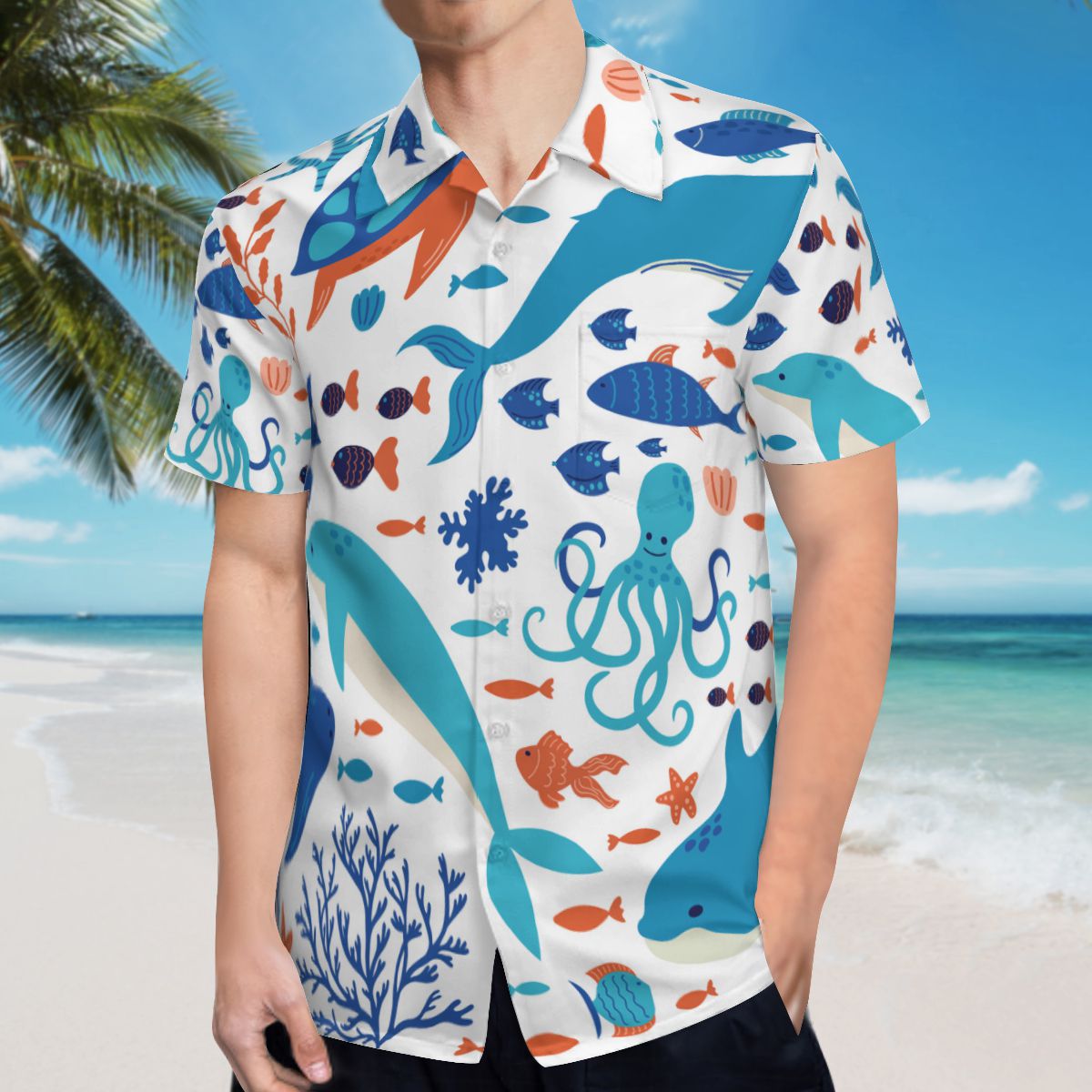 Marine Animals 01 Hawaiian Shirts No.CRKXST