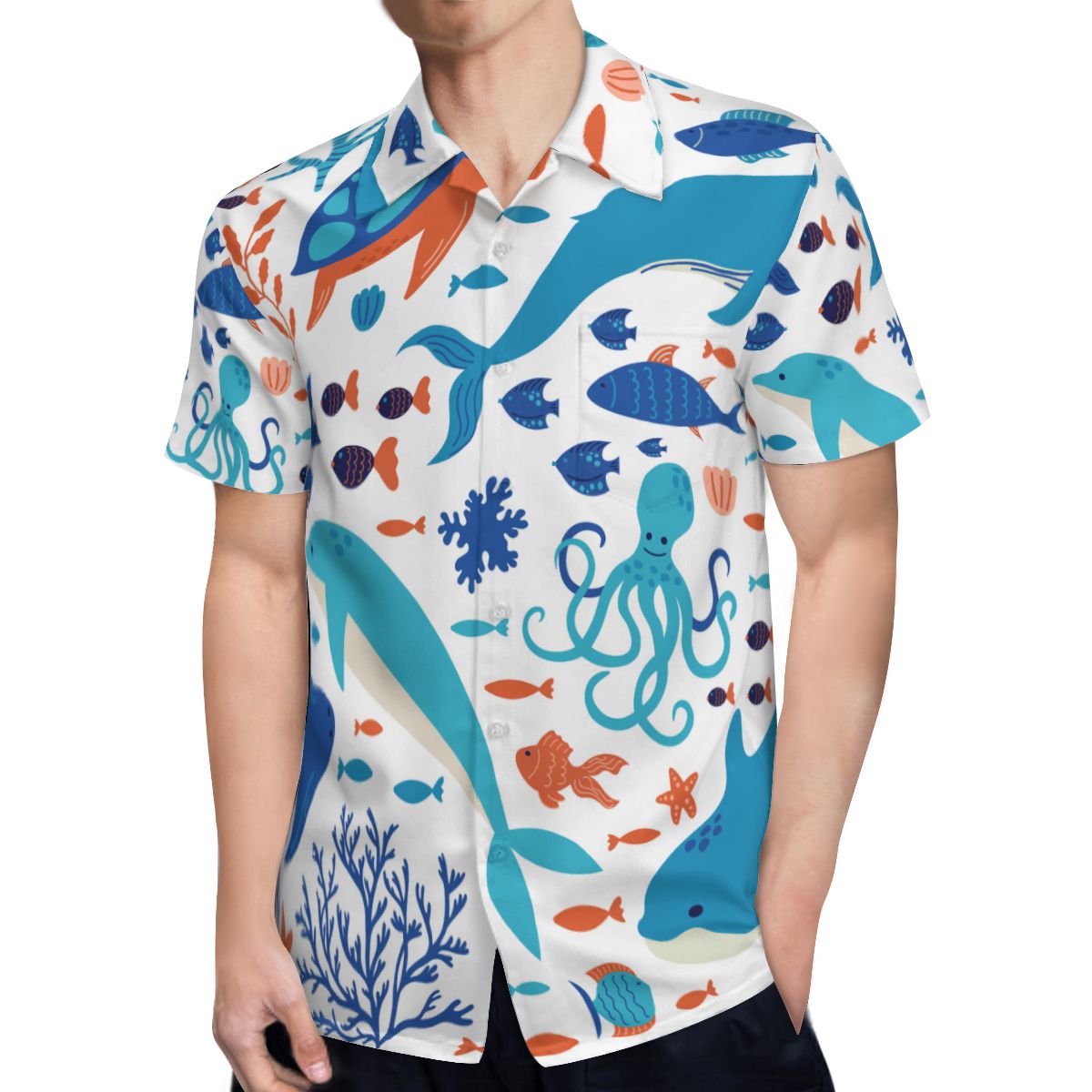 Marine Animals 01 Hawaiian Shirts No.CRKXST