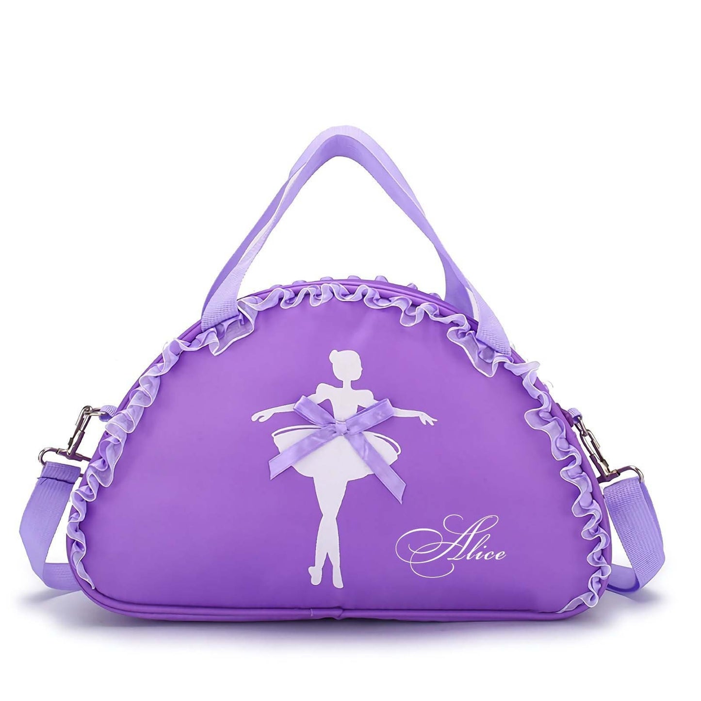 Dance Duffel Bag, Custom Name Ballerina Bags, Personalized Toddler Shoulder Bags, Gift For Girl