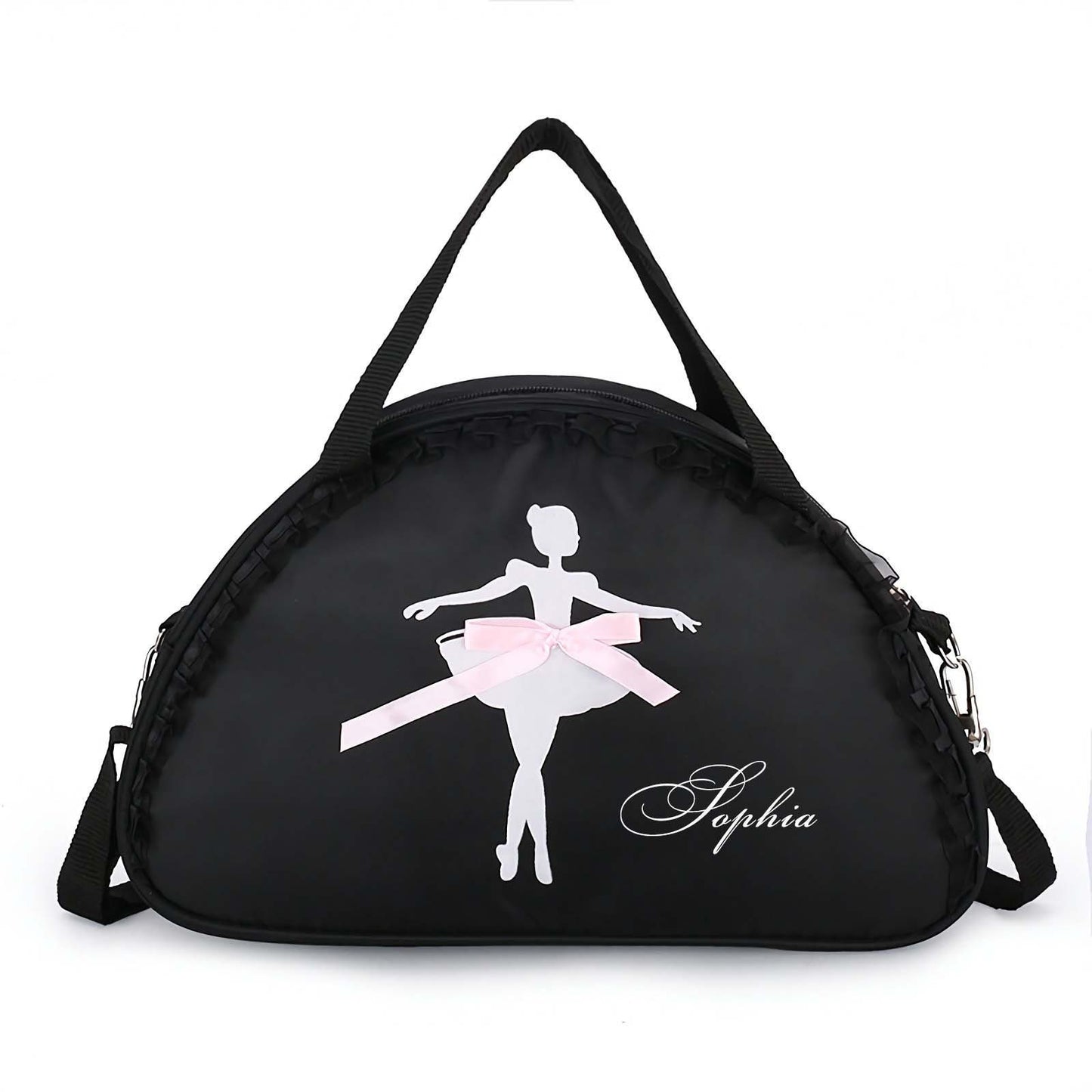 Dance Duffel Bag, Custom Name Ballerina Bags, Personalized Toddler Shoulder Bags, Gift For Girl