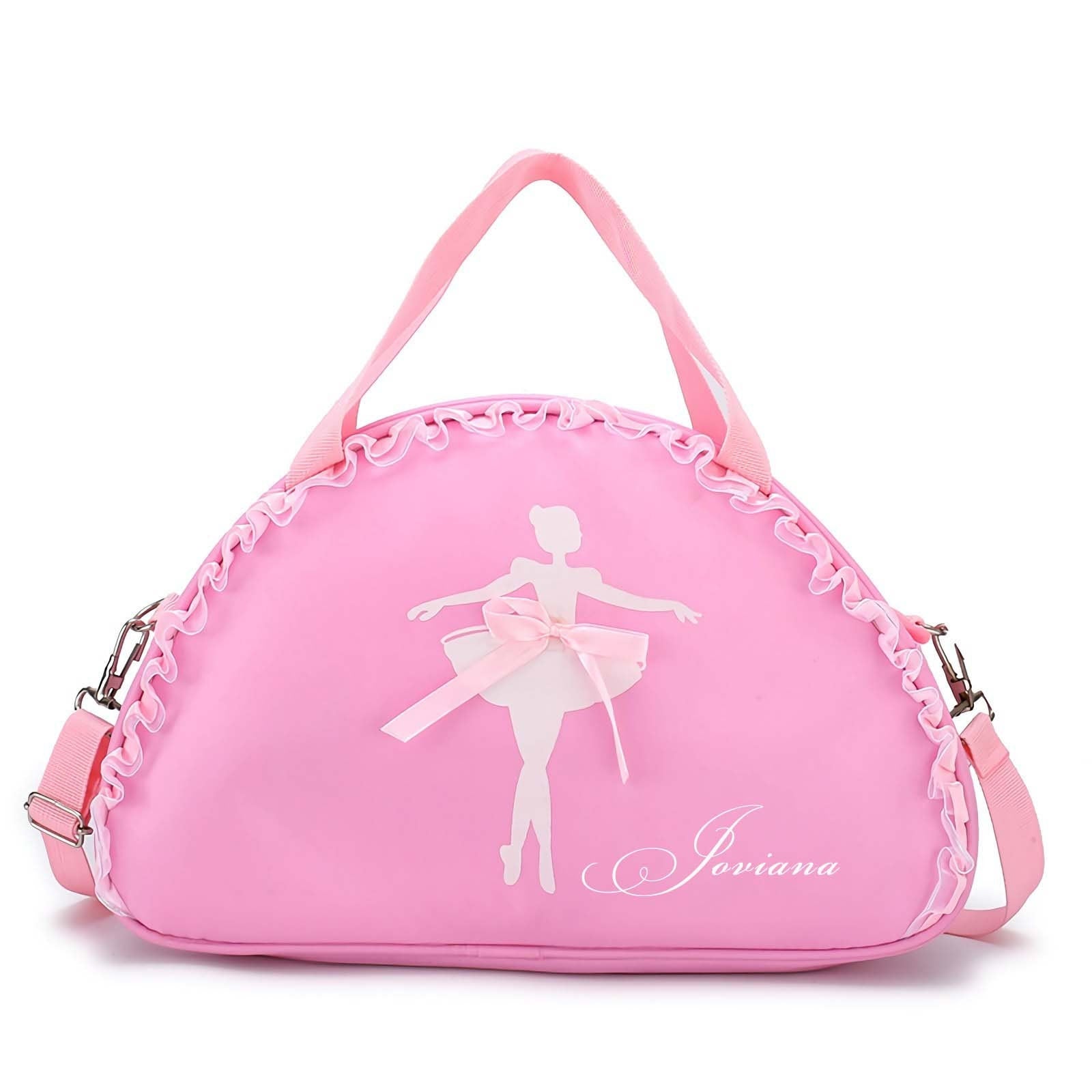 Dance Duffel Bag, Custom Name Ballerina Bags, Personalized Toddler Shoulder Bags, Gift For Girl