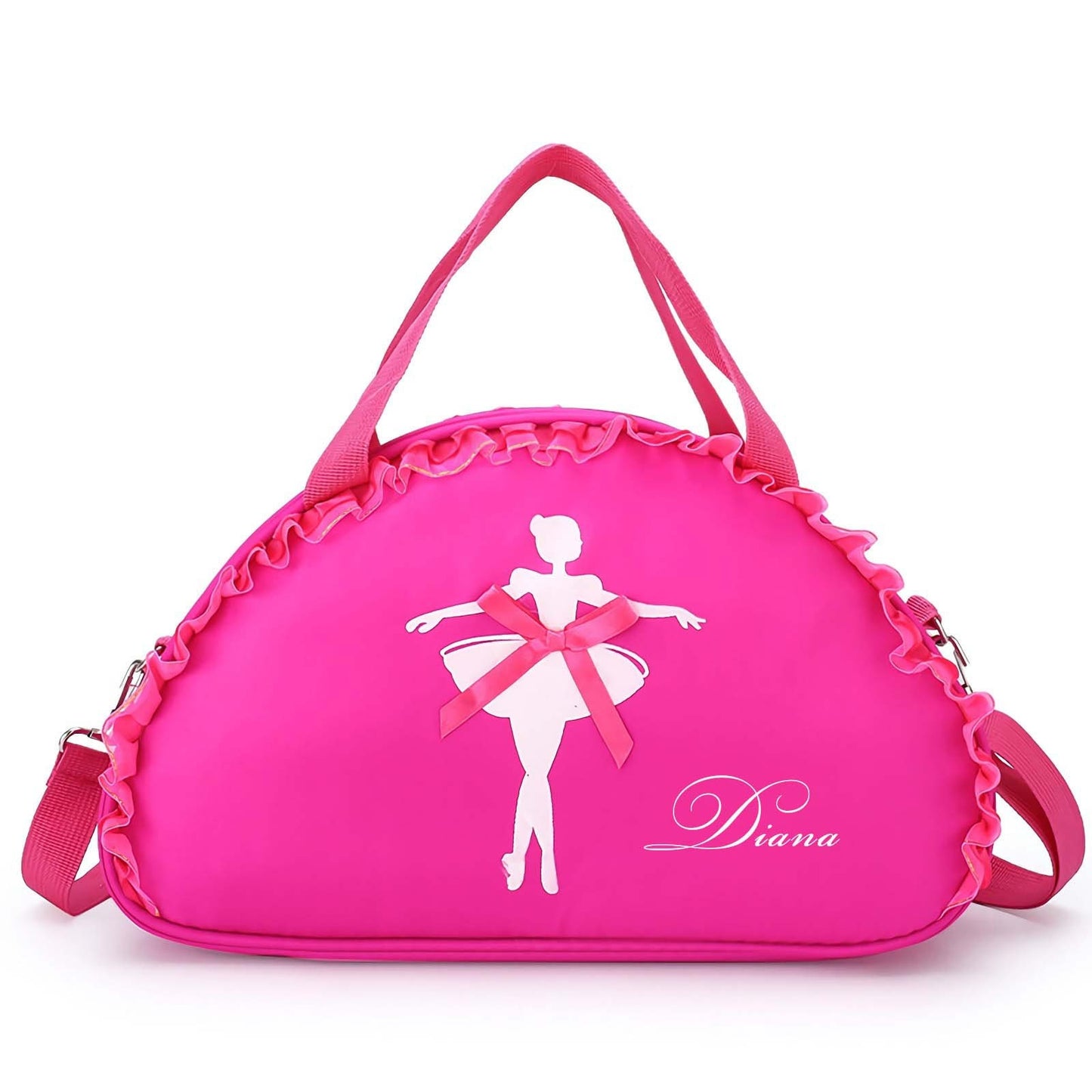 Dance Duffel Bag, Custom Name Ballerina Bags, Personalized Toddler Shoulder Bags, Gift For Girl