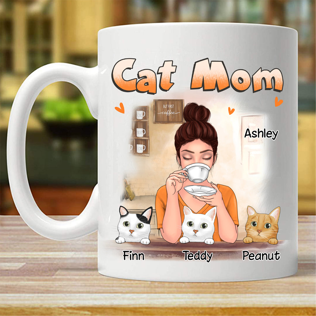 Cat Mama Personalized Mug (Double-sided Printing)