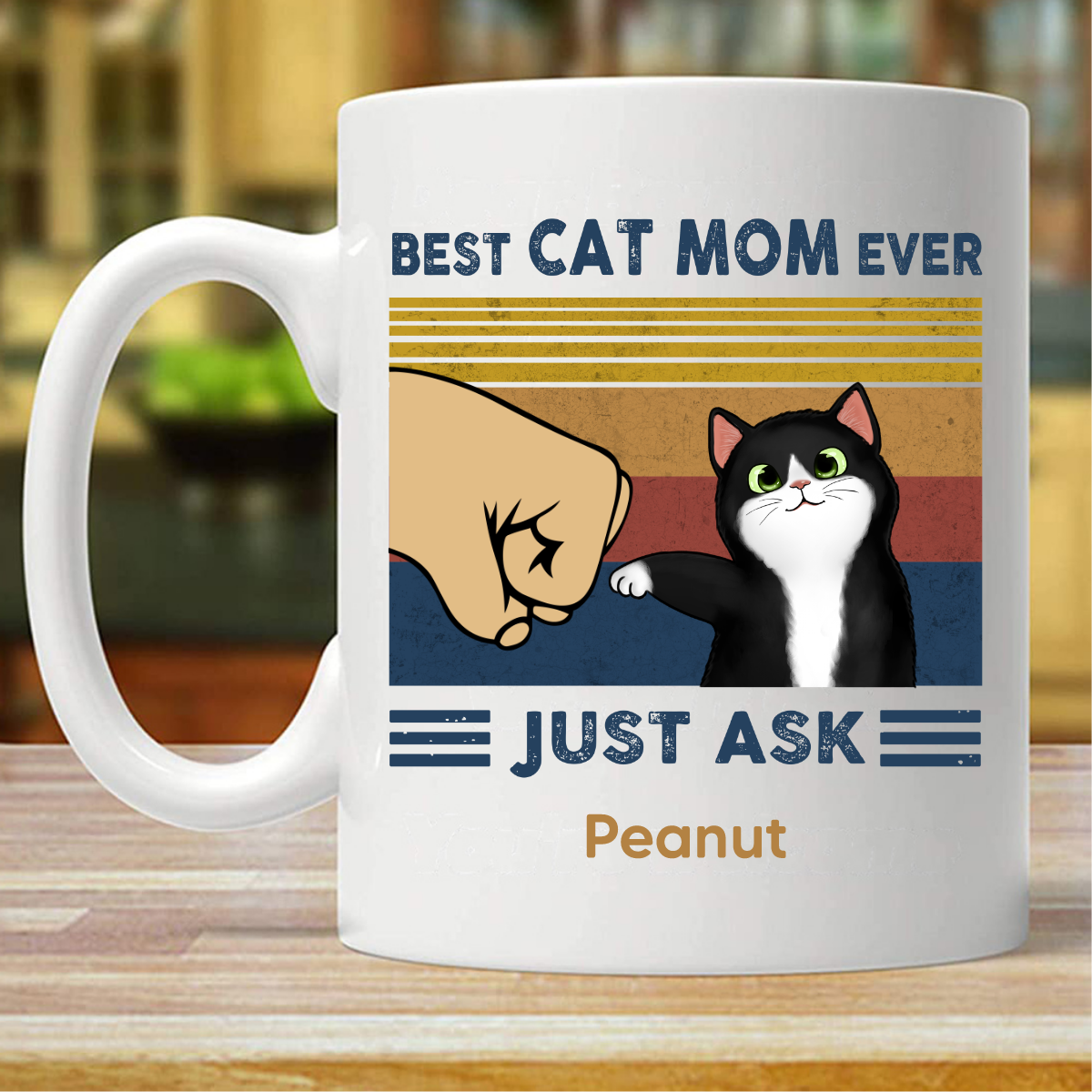 Best Cat Dad/Mom Fluffy Cat Personalized Mug (Double-sided Printing)