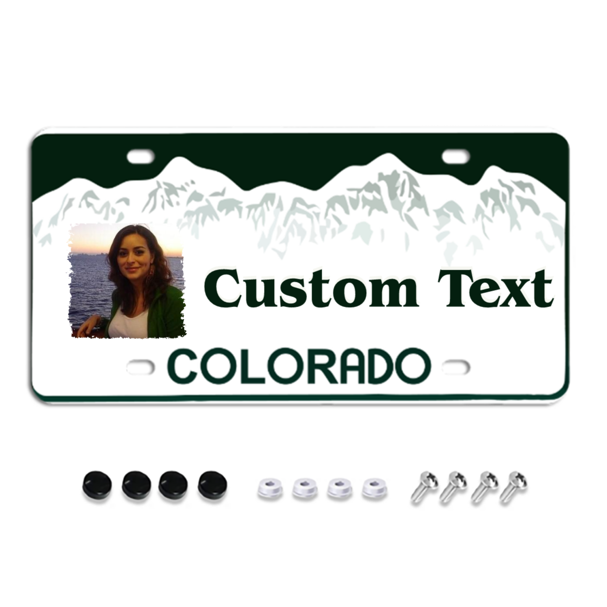 Colorado Custom License Plates, Personalized Photo & Text & Background