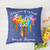 Colorful Butterfly Melting Heart Memorial Personalized Name & Year Polyester Linen Pillow