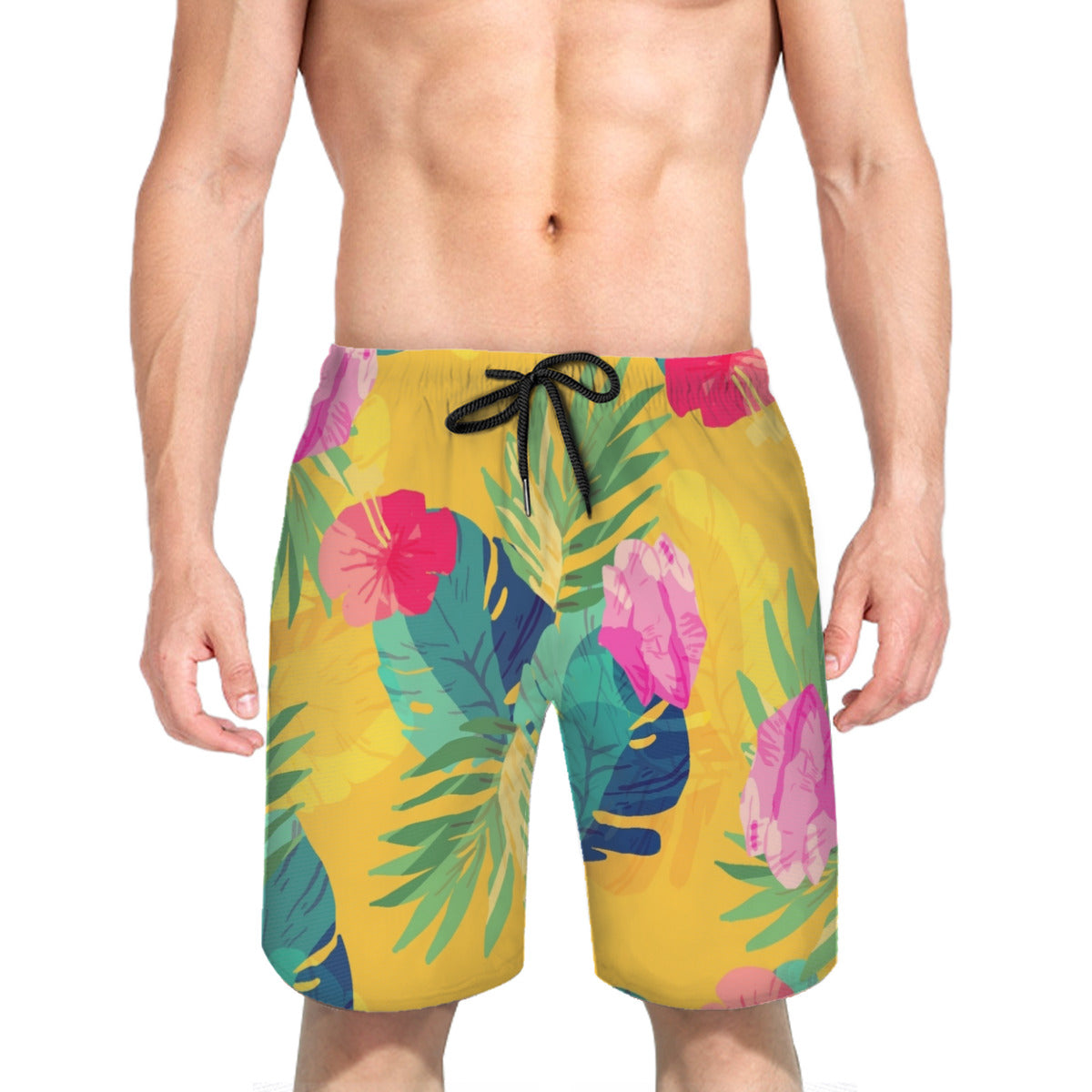 Tropical Leaves 016 Men's Swim Trunks No.D2O4D2