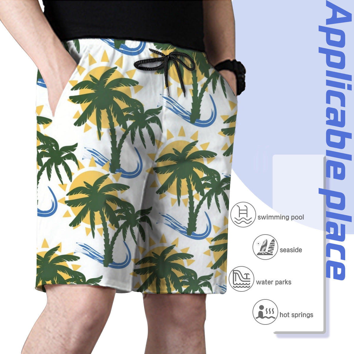 Hawaii Pattern 027 Men's Swim Trunks No.D8XE5Z