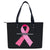 Pink Ribbon for Breast Cancer Awareness Black Shoulder Bag NO. QEKEBD