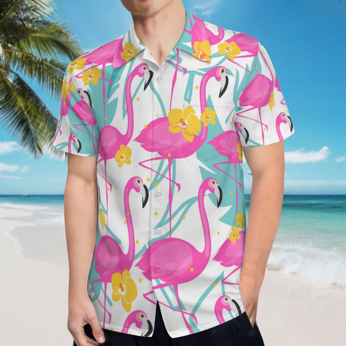 Flamingo Hawaiian Shirts No.DPPJ4Q