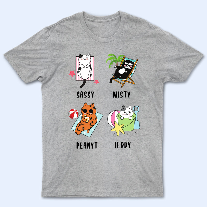 Summer Cats パーソナライズされた猫のシャツ