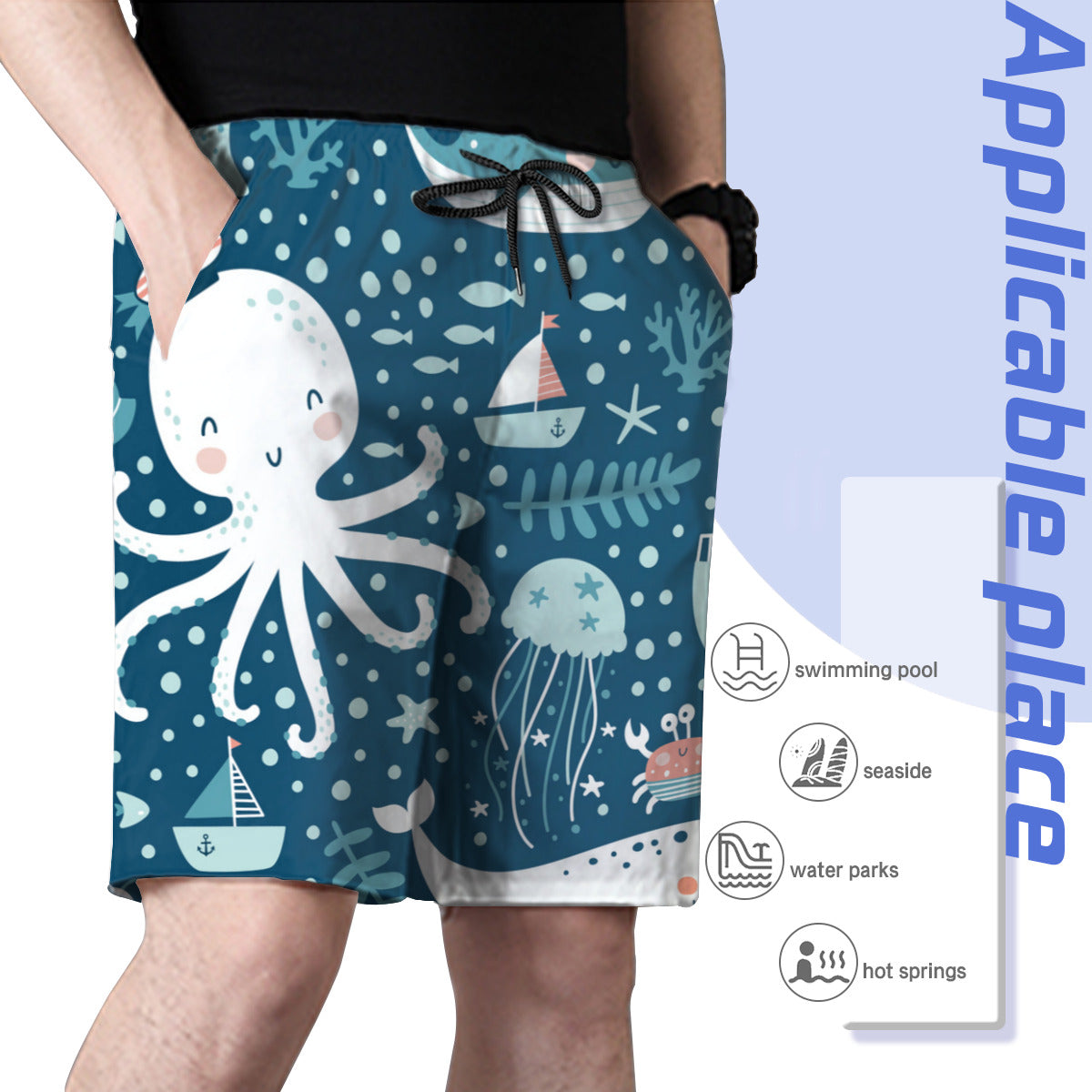 Marine Animals 02 Men's Swim Trunks No.DXYJZI