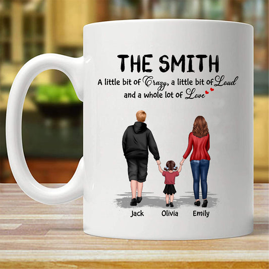 Dad Mom And Kids Family Personalized Mug (Double-sided Printing)