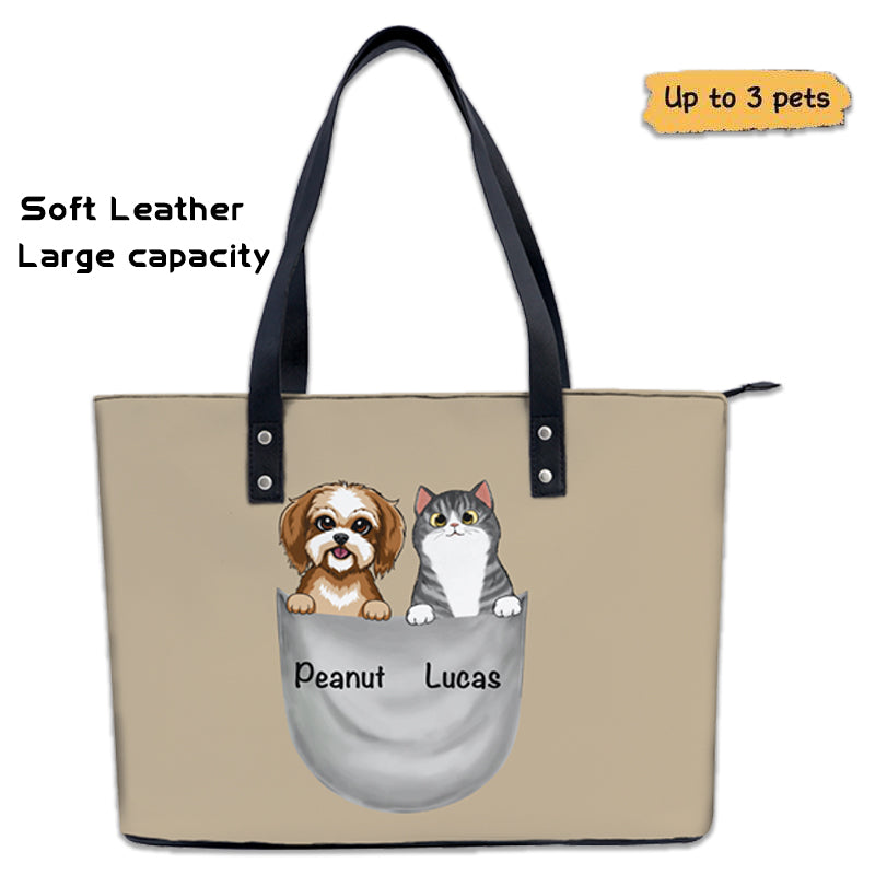 Dog Cat Pocket Personalized Shoulder Bag