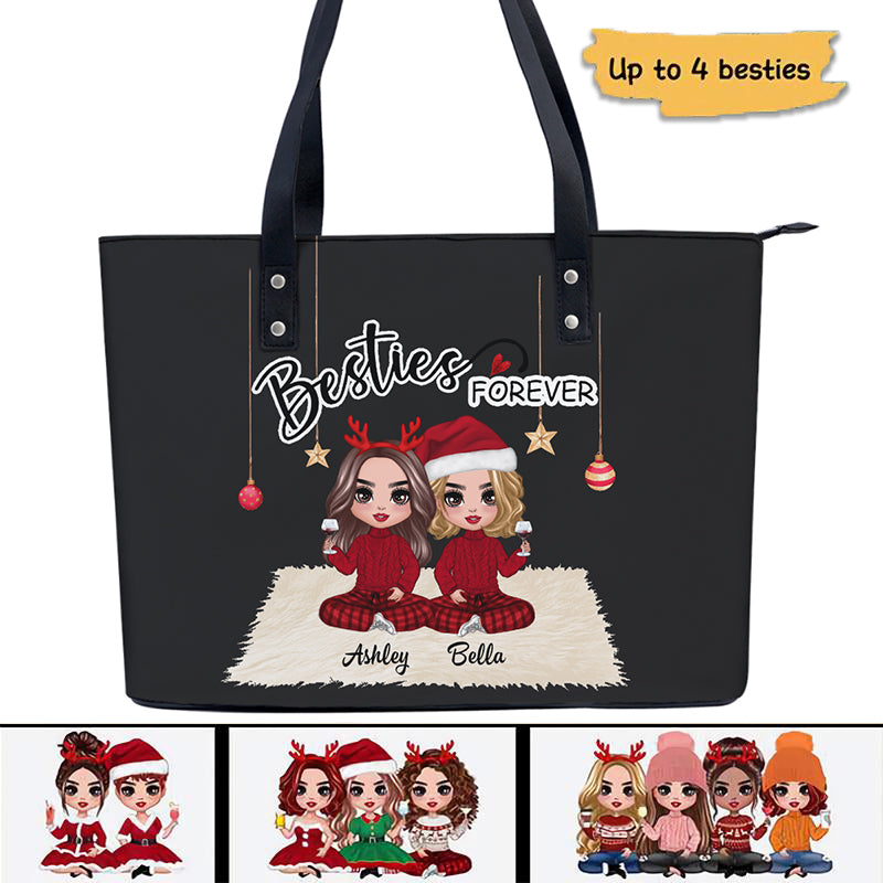 Doll Besties Christmas Checkered Pants Personalized Shoulder Bag