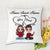 Doll Couple Sitting Home Sweet Home Valentine‘s Day Gift Personalized Pillow