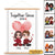 Doll Couple Sitting Valentine's Day Gift Personalized Wall Scroll Painting  With Wooden Poster Hanger