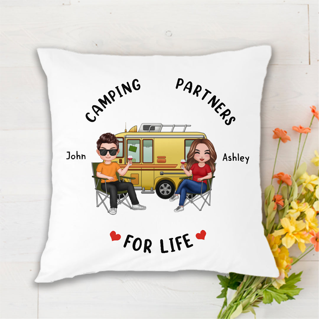 Doll Man Woman Couple Camping Personalized Pillow
