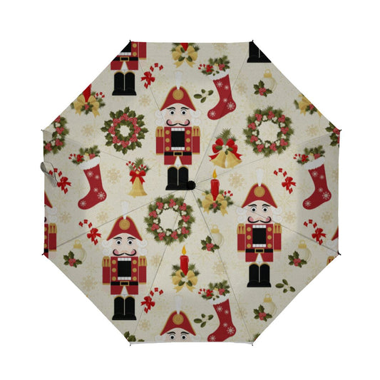 Red And Gold Nutcracker Fleece Umbrella No.E2R874