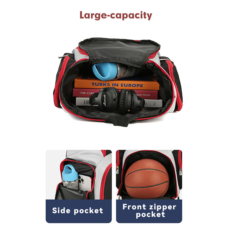 Personalized Basketball Football Backpack With Custom Name Number Logo Waterproof Sports Backpack