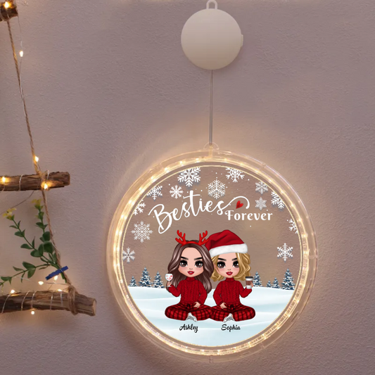 Doll Besties Christmas Checkered Pants Personalized LED Acrylic Ornament