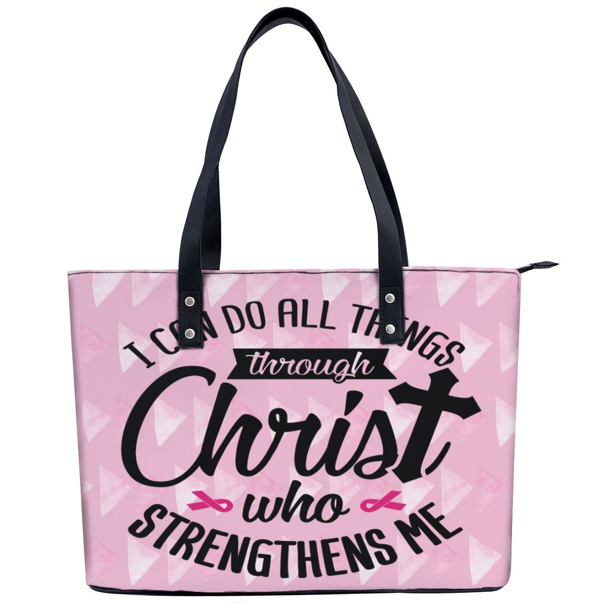 I can do all things through Christ Breast Cancer Shoulder Bag No.F9EK8K