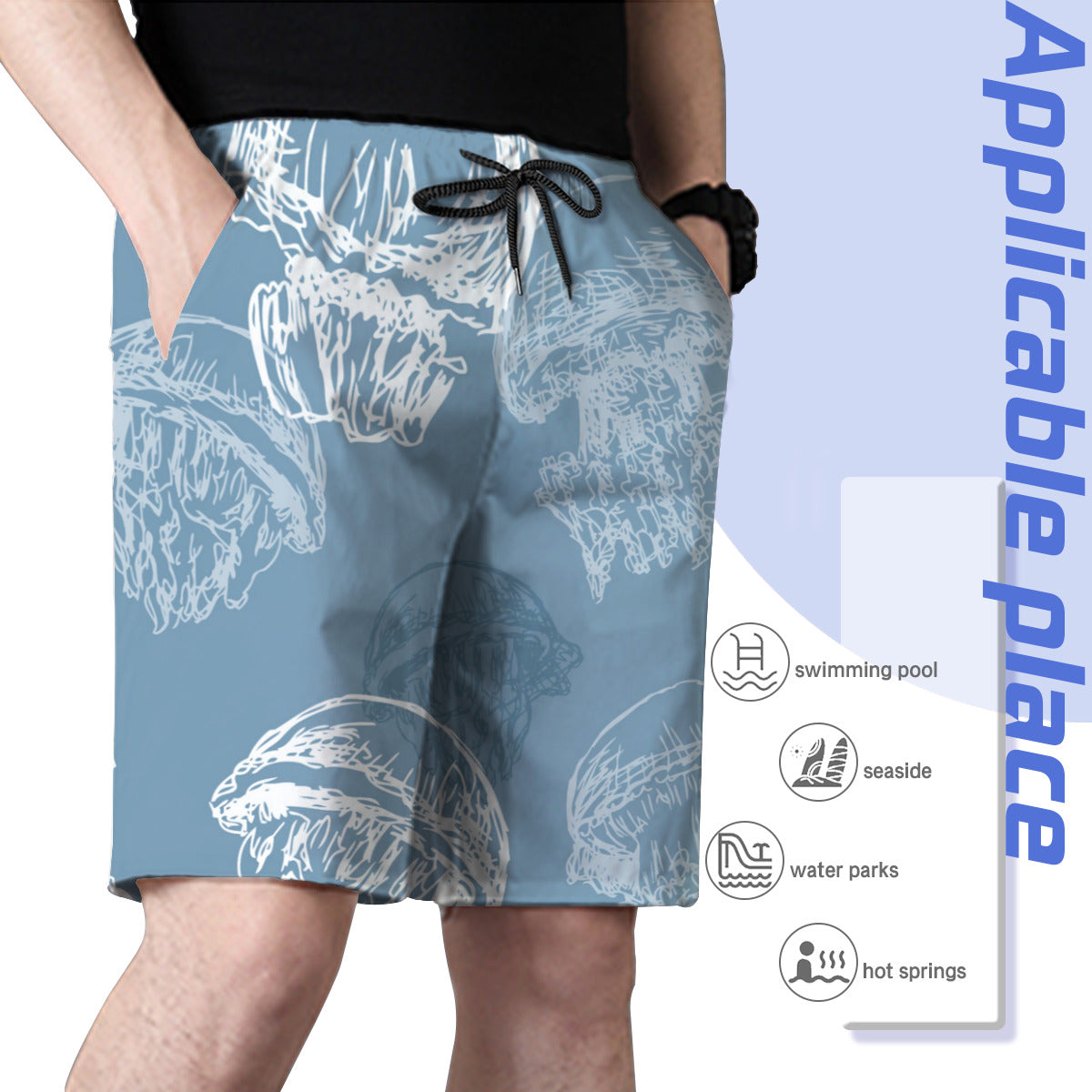 The Jellyfishes Men's Swim Trunks No.FY4NBR