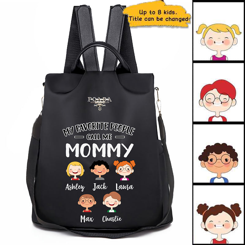 Favorite People Call Me Mommy Cute Kid Personalized Backpack