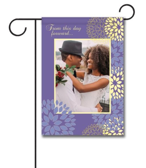 Floral Wedding – Personalized Photo Garden & House Flag