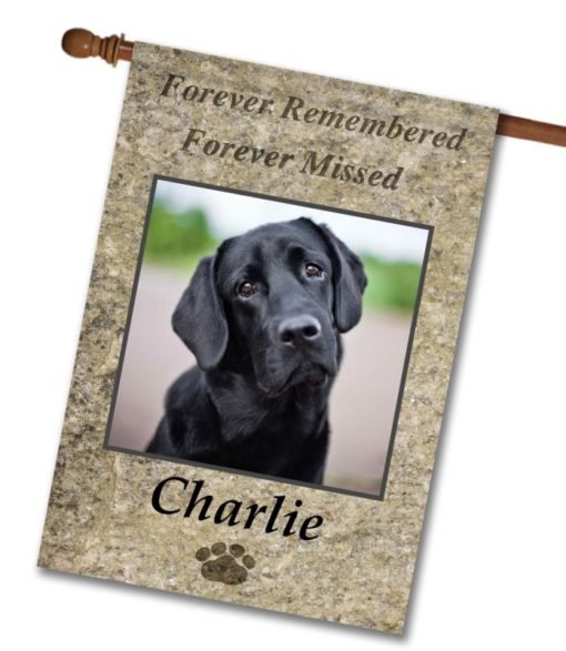 Forever Remembered – Personalized Photo & Name – Garden Flag & House Flag