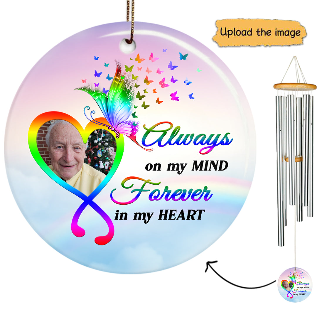 Forever In My Heart Photo Memorial Personalized Wind Chime