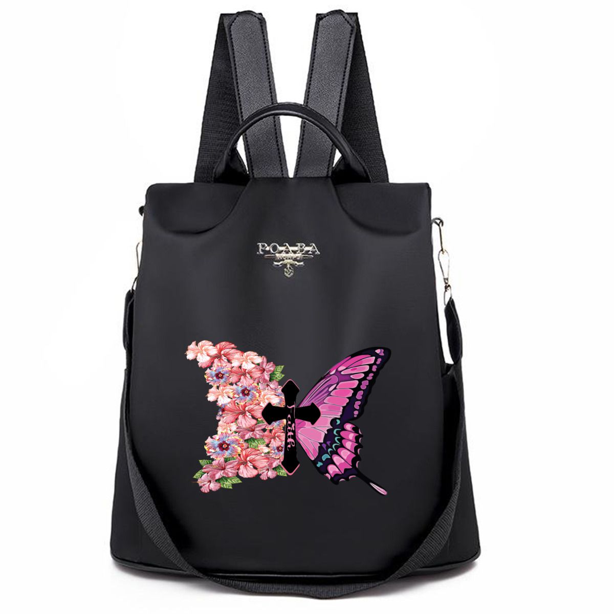 Faith Hibbiscus Floral Butterfly Backpack No.G5GH4D