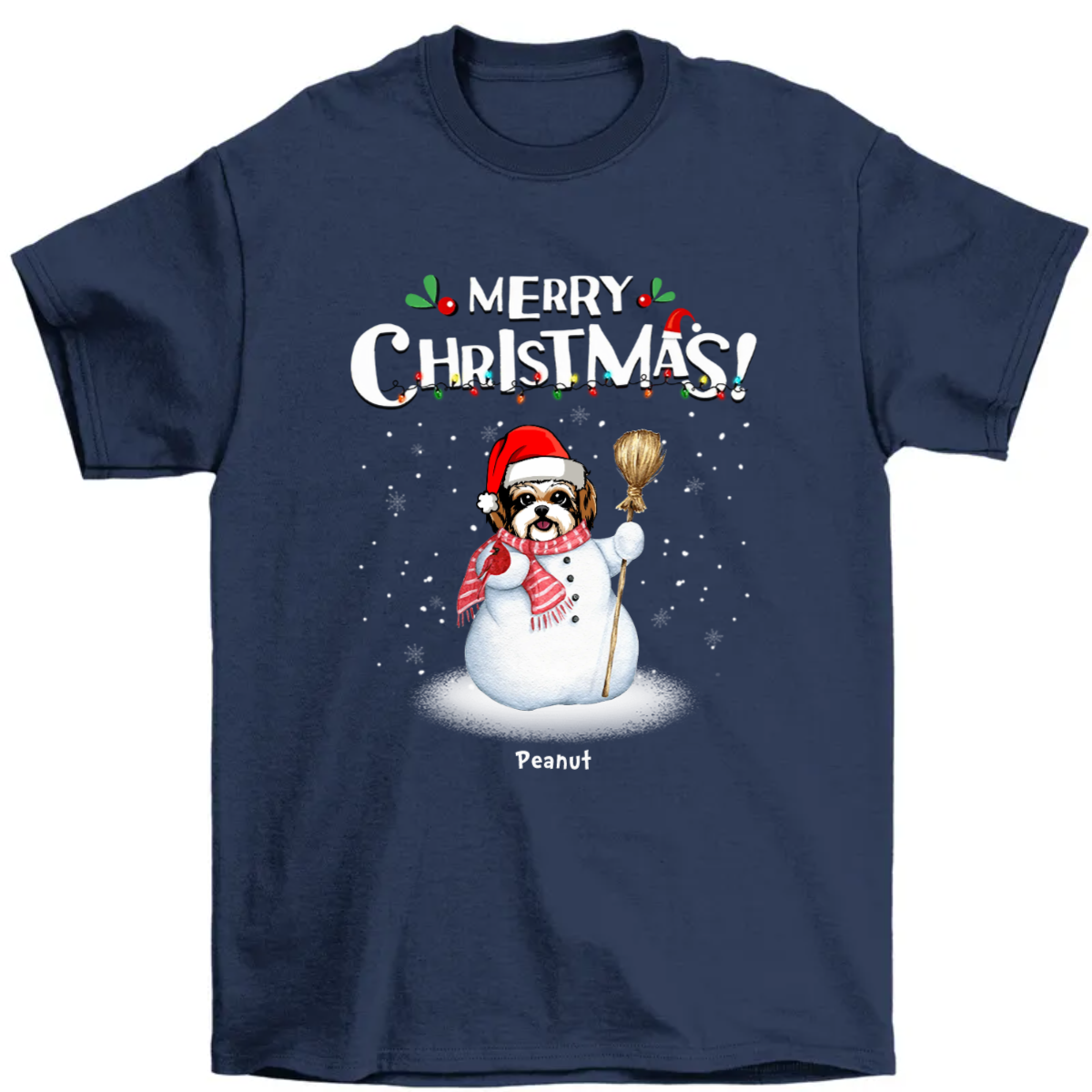 Dogs Snowman Christmas Personalized Shirt