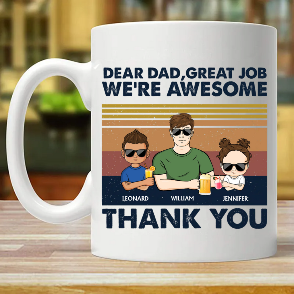 Dear Dad Great Job We're Awesome Thank You Young - Birthday, Loving Gi -  Wander Prints™