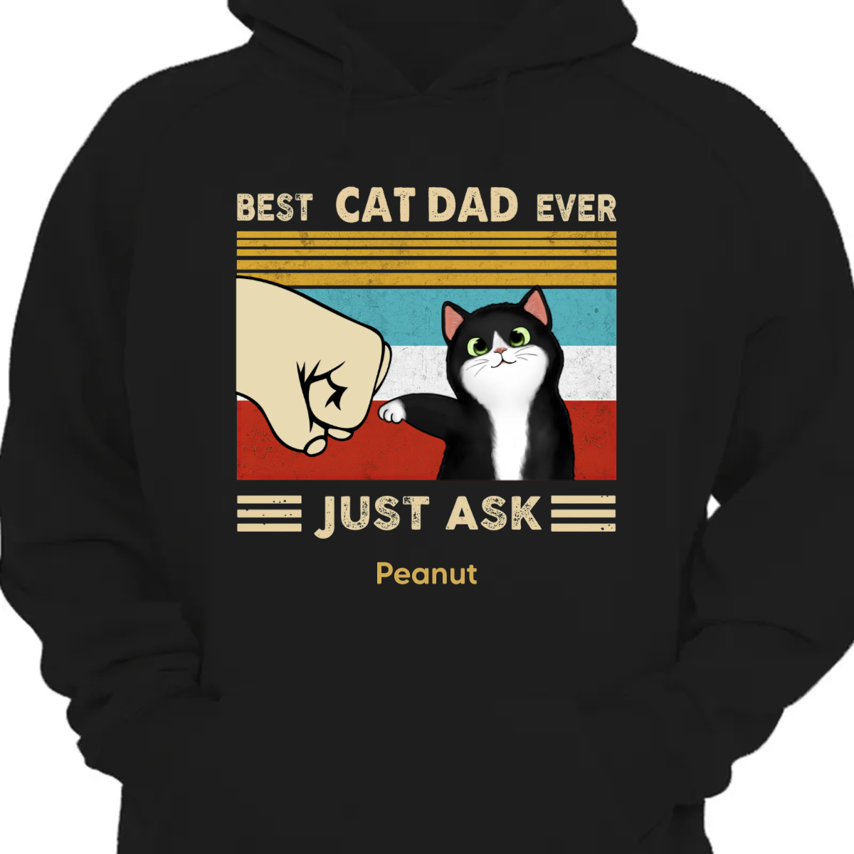 Best Cat Mum/Dad Fluffy Cat Personalized Custom Hoodie Sweatshirt