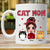 Polka Dot Pattern Doll Cat Mom Personalized Custom Mug (Double-sided Printing)