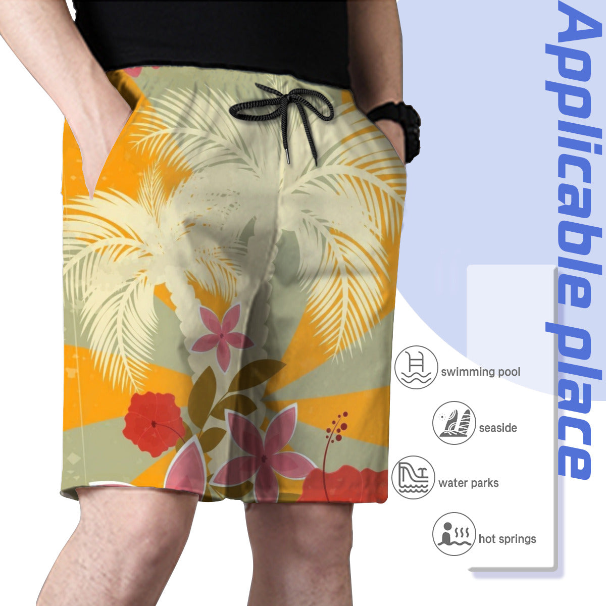 Hawaii Pattern 008 Men's Swim Trunks No.GI5VO7