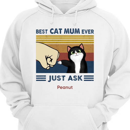 Best Cat Mum/Dad Fluffy Cat Personalized Custom Hoodie Sweatshirt