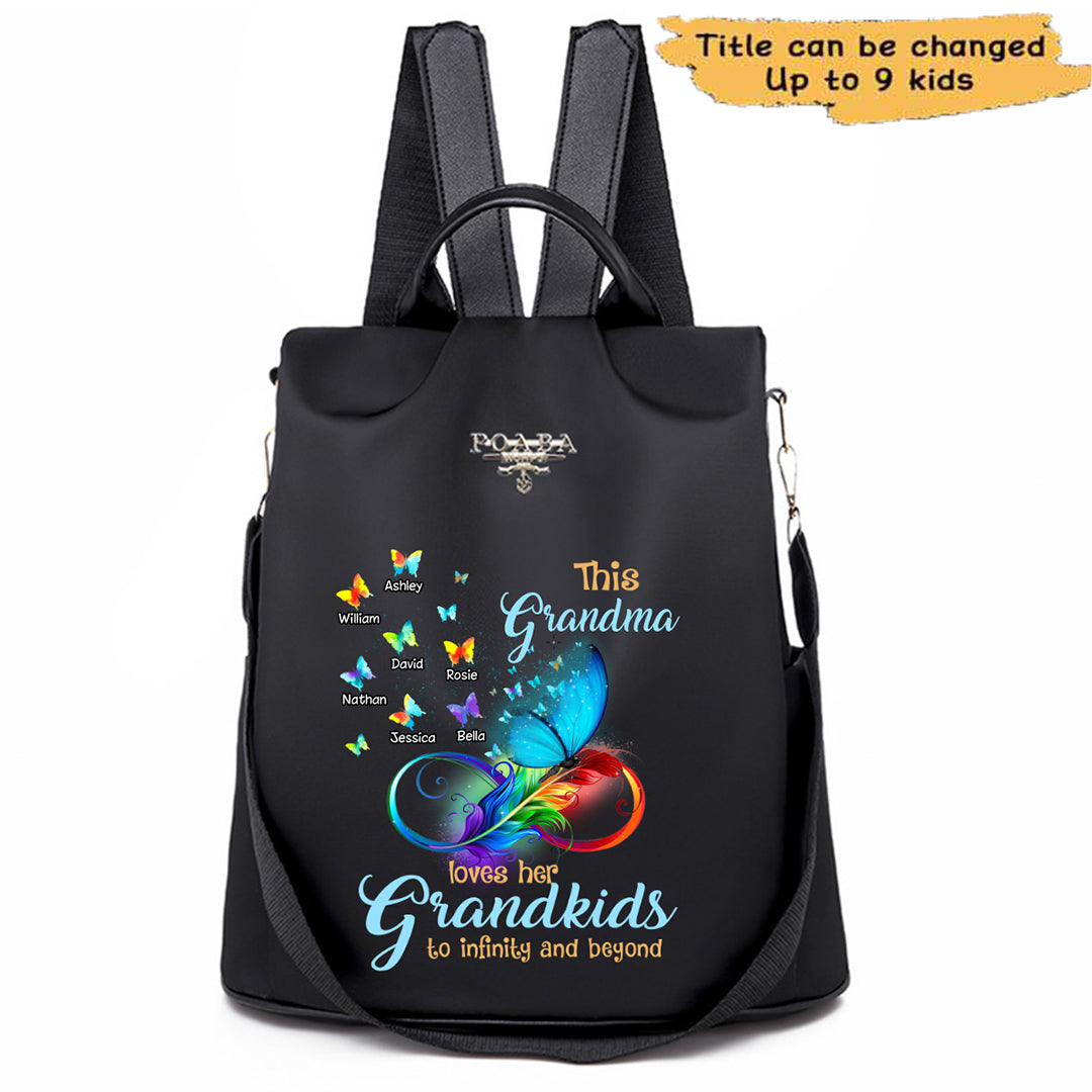 Grandma Loves Grandkids To Infinity And Beyond Personalized Backpack