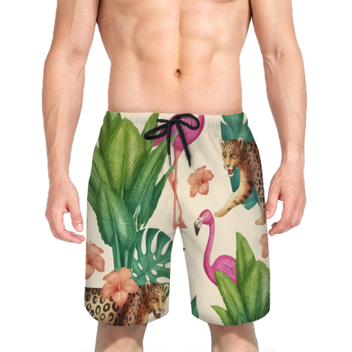 Tropical Leaves 014 Men's Swim Trunks No.HEAHKA