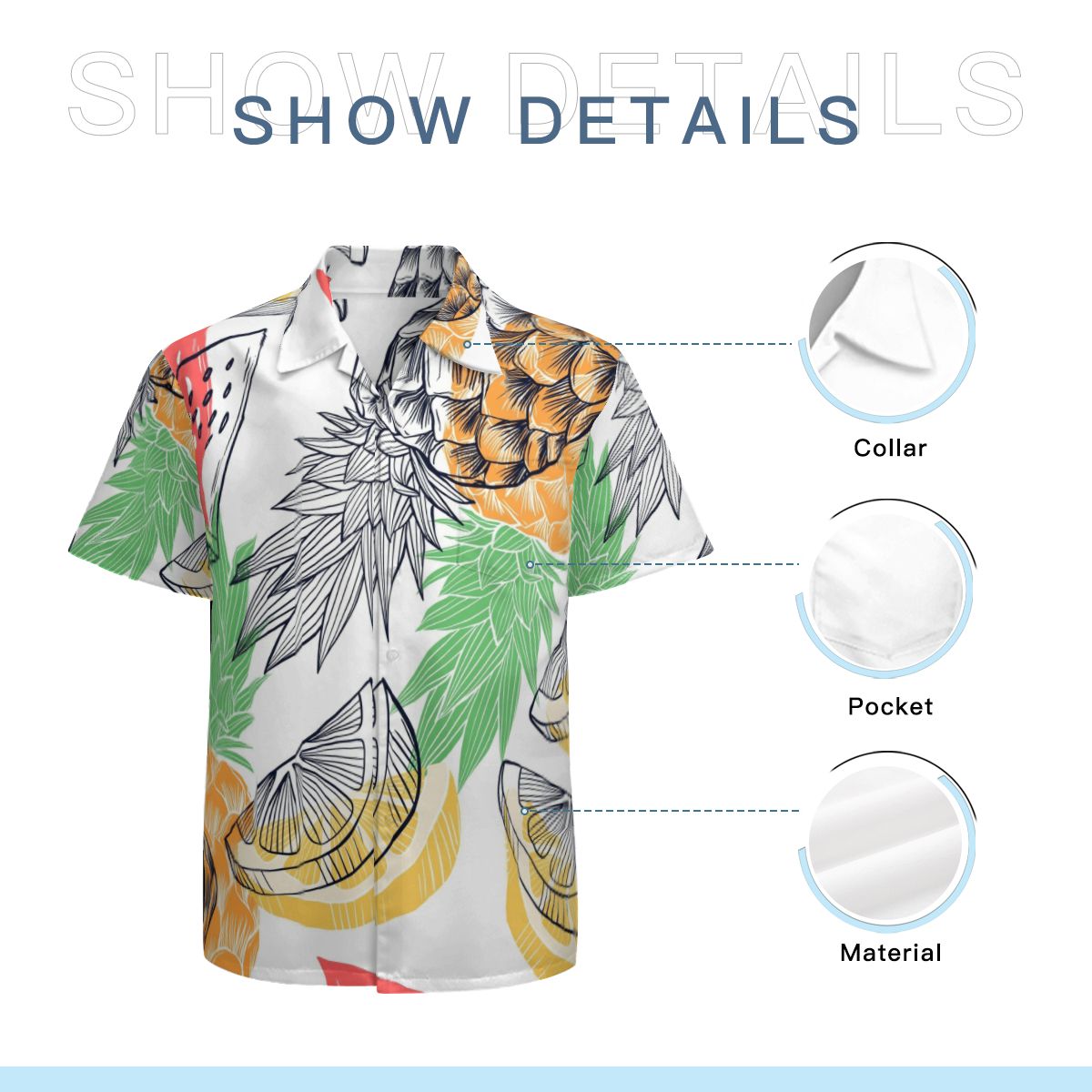 Tropical Leaves 020 Hawaiian Shirts No.HFYWBJ